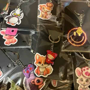 Assorted Keychain Charms with Cute Animal Designs and Fun Accessories for Everyday Use