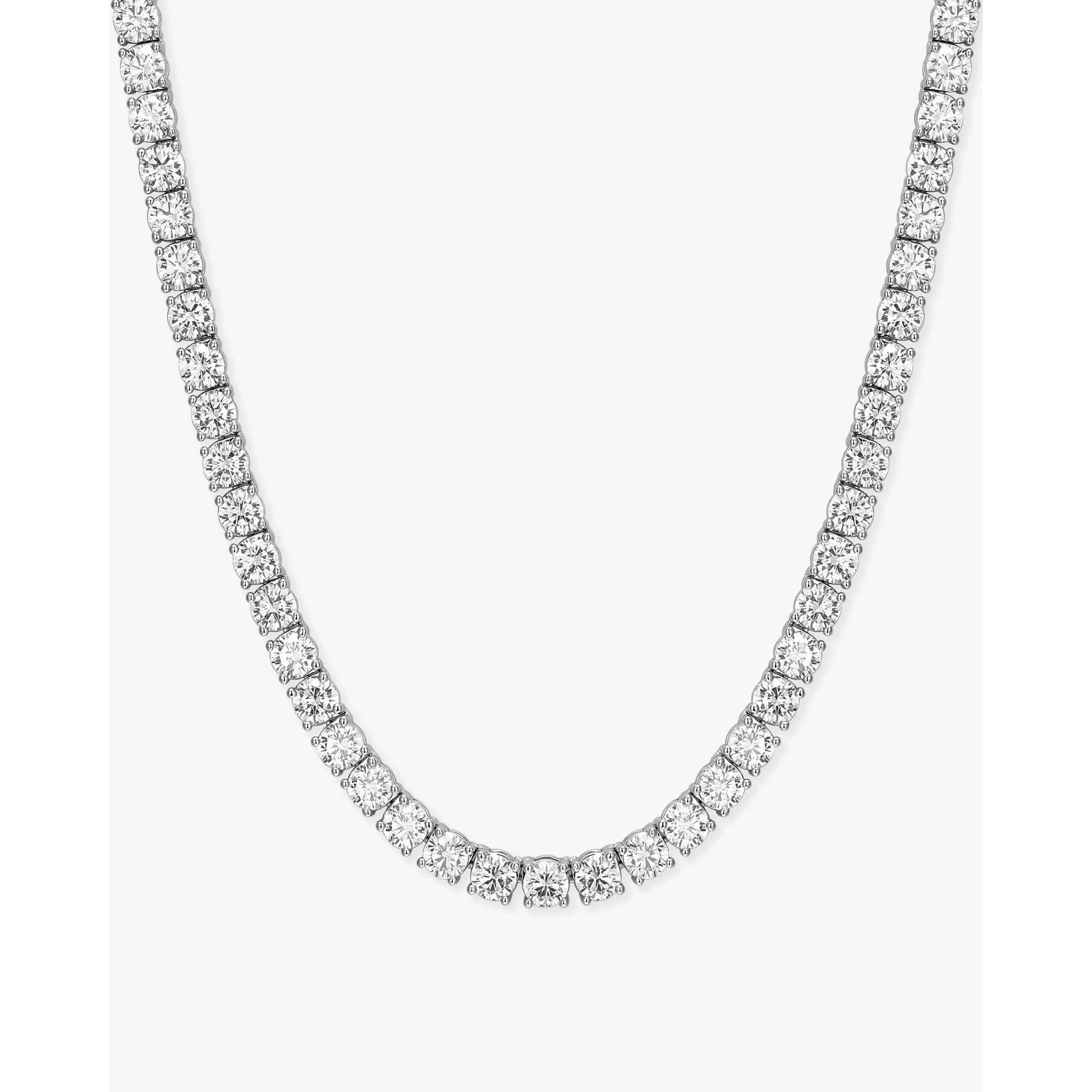 JAXXON Tennis Chain Round Cut 4mm - Silver - Box Clasp