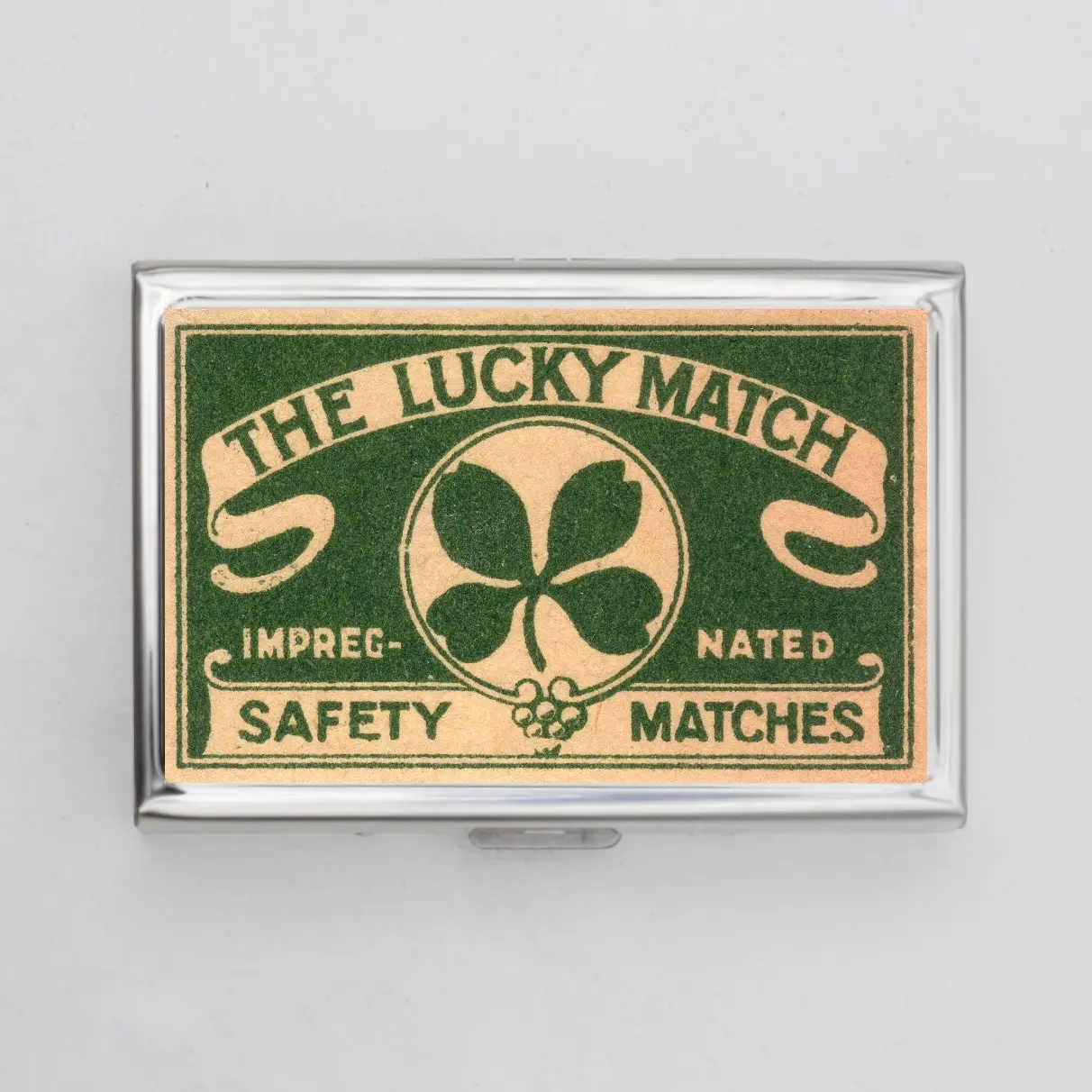 Lucky Match Dual Side Wallet or Card Holder Slim Metal Wallet Push Button Organizer Gift