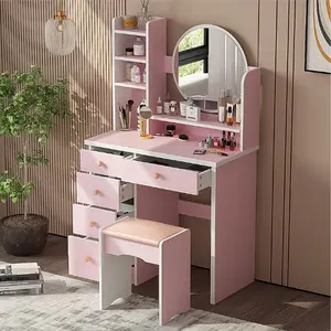 FUFU&GAGA 31.5-in Pink Makeup Vanity
