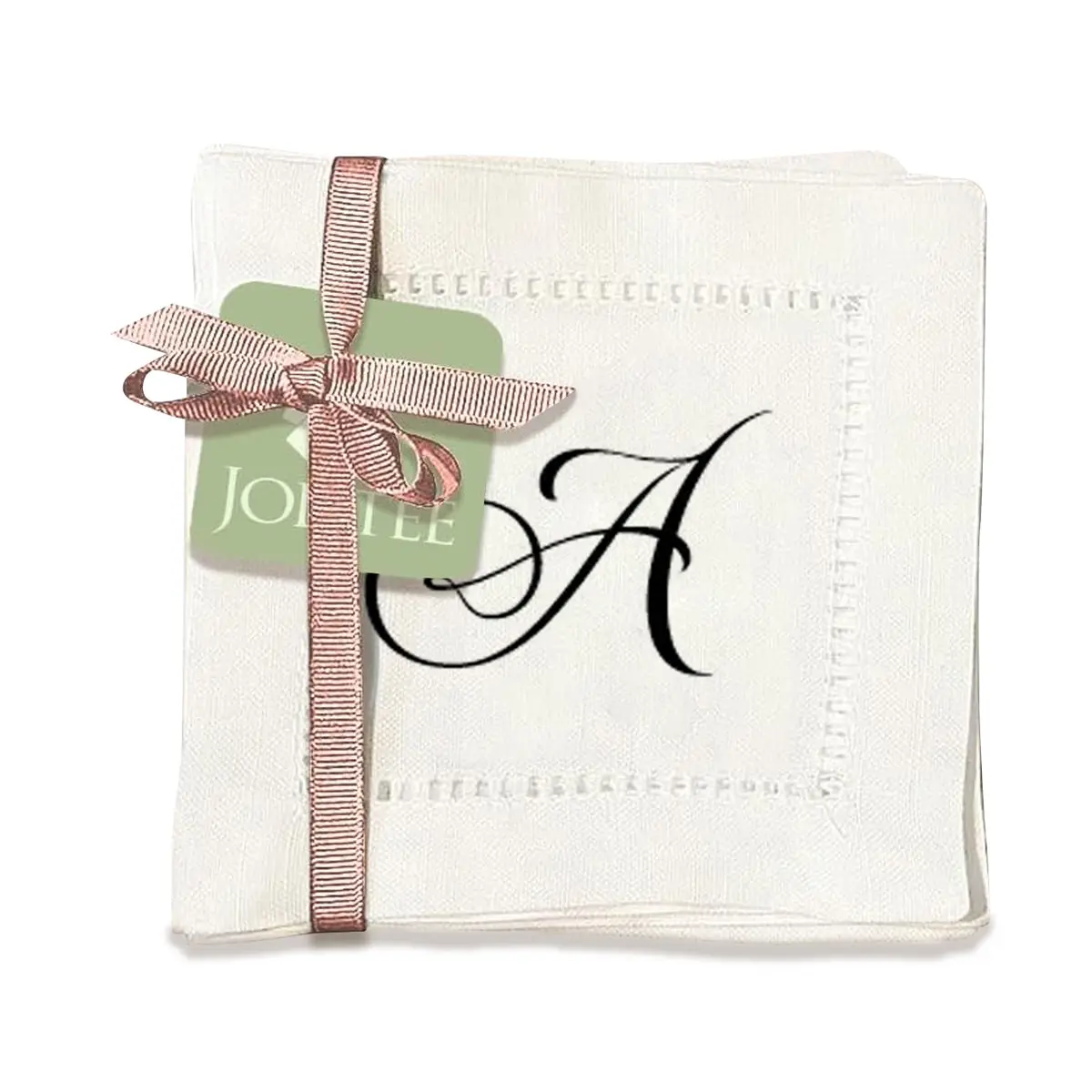 Monogram Script- A Hemstitch Napkins