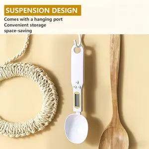Digital Spoon Scale Precision Electronic Measuring Spoon with LCD Display Multifunctional Kitchen Scale for Baking Coffee Protein Powder & Pet Food Tare Function 1g/0.1oz Accuracy