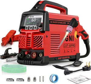 60Amp Portable Plasma Cutter and Stick Welder 2-in-1, Non-Touch Pilot Arc 120V/240V Dual Voltage Plasma Cutting Machine, 4/5" Max Cut, Built-in Air Regulator, 2T/4T IGBT for Garage DIY & Home Workshop