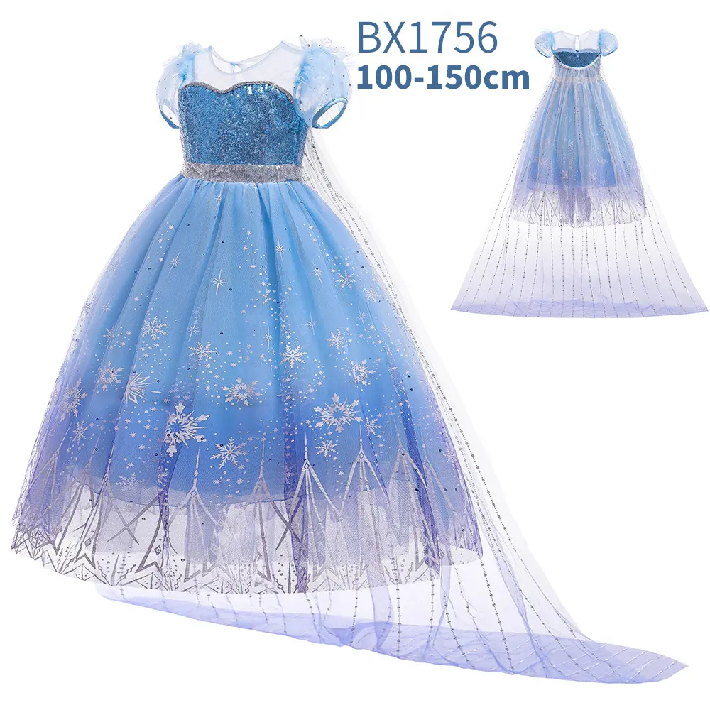 2025 Frozen Elsa Dress✨Glowing Tulle & Detachable Cape| Girls Halloween/Ballet Costume| OEKO-TEX Certified Tutu Skirt