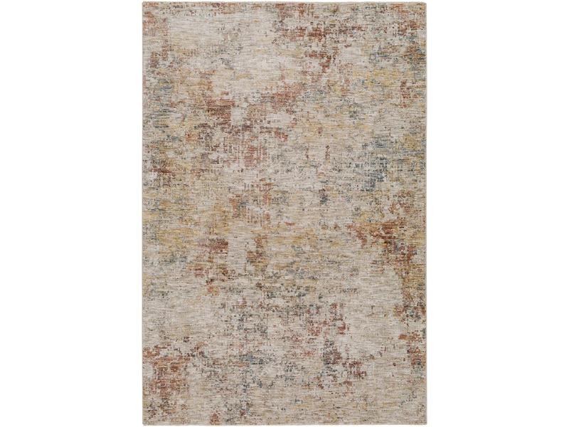 Livabliss Naila Modern Machine-Woven Round Low Pile Modern Abstract Contemporary Rug, IAL2310-53RD, 5ft3in x 5ft3in Tan, Polyester Face, Indoor Home Decor Rug, Contemporary Rugs, Home Decor Rugs