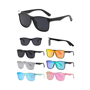 California Sunglasses Style 1005 Polarized Flat Mirrored Lens 100% UV Protection for Men & Women Blue Mirrored Lenses