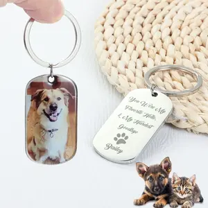 Custom Dog Photo Keychain, Cat Picture Keychains, Keyring For Pet Loss, Custom Pet Keychain, Engraved Pet Name Key Chain, Dog Memorial Gift