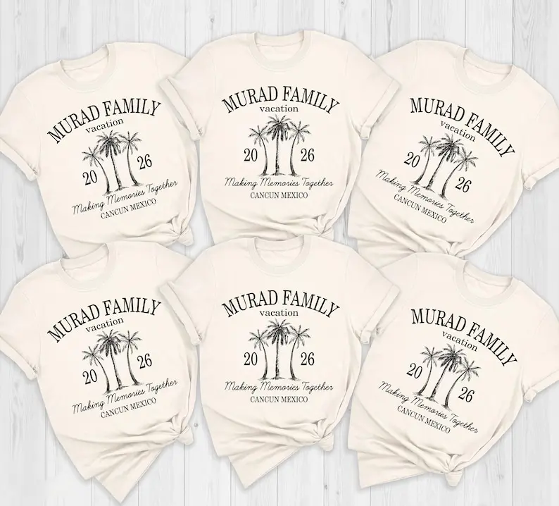 Custom Family Vacation 2026 T-Shirts, Making Memories Together Family Matching Tshirt, Summer Family Tee, Personalized Family Beach Trip Shirt