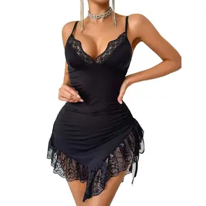 Avidlove Women's Lace Sleeveless Ruched Mini Dress Sexy Bodycon V Neck Cocktail Party Club Summer Dresses 2026