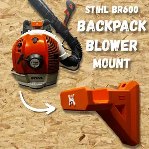 STIHL Backpack Blower BR600 Compatible Wall Mount Hanger STIHL Backpack Blower BR600 Compatible Wall Mount Hanger