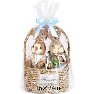 Cellophane Bags for  Baskets 12 count 16x24 Inch Clear Cello  Bags Cellophane Wrap for Graduation Gifts Candy Presents  Bridal Shower  Bottles Stuffed