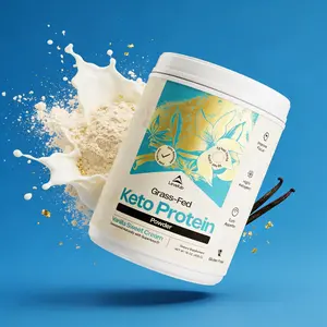 Grass-Fed Keto Protein - with Collagen Peptides, Whey Protein Isolate, MCT Oil. - Natural Flavors