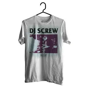 DJ Screw Bigtyme Records T-Shirt Vintage Houston Rap Graphic Tee Hip Hop Streetwear Unisex