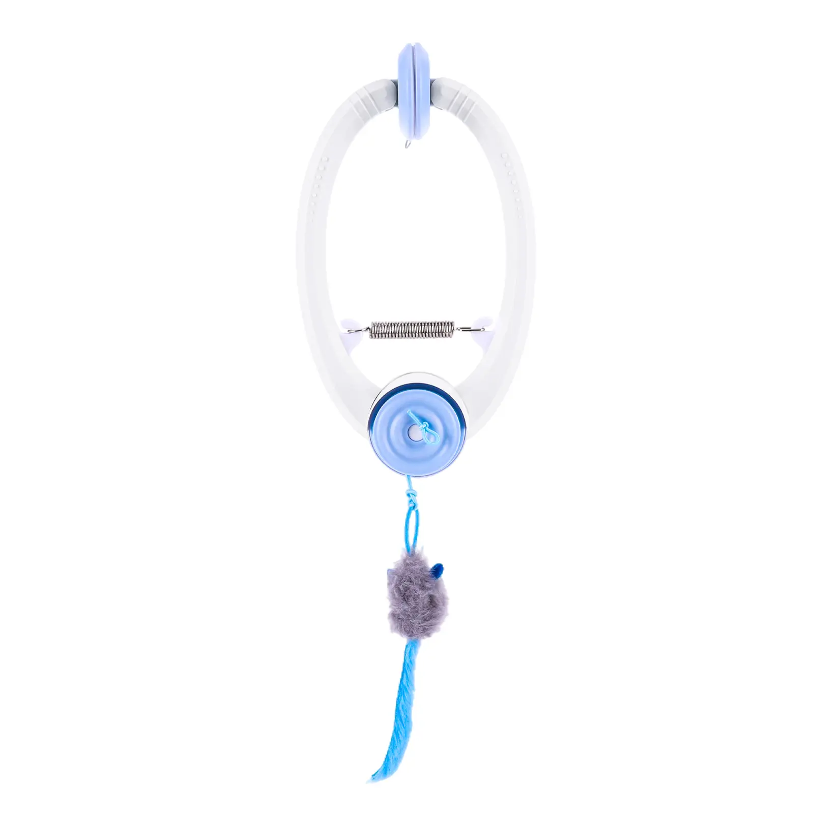Door Hanging Automatic Retractable Kitten Toys with 3 Catnip Mice Teaser Electronic Self Play Feather Cat String Toy Interactive Cat Teaser Retractable Toys for Cat Kitten Playing Exercising