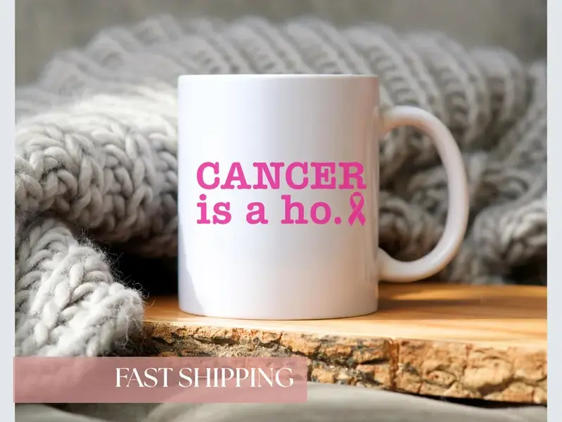 Breast Cancer Gift Mug - Personalized Pink Coffee Cup - 11oz - Gift for Her