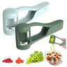 Stainless Steel Grape Cutter Slicer - Durable Fruit Tool, Portable Kitchen Gadgets & Utensils, 1-Press Single-Hand Thumb Cut, Smooth Salad Prep for Toddlers 1-3, Ideal for Grapes/Cherries/Tomatoes, Camping Gear