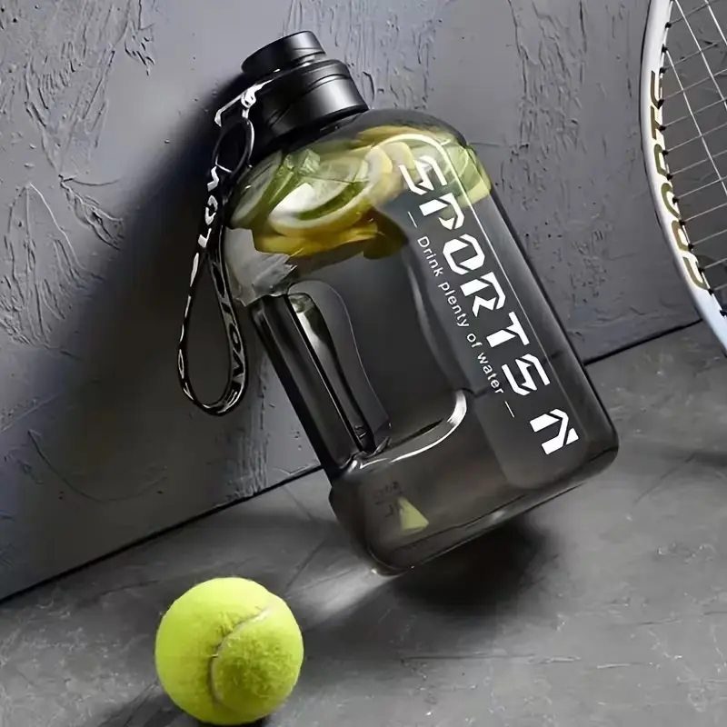 1pc 1700ml/ 57.48oz Leak-proof Sports Water Bottle with Handle - Made of Durable PC Material, with Large Capacity and Precise Markings, Suitable for Outdoor Activities, Fitness, Cycling - Must-have for School Return