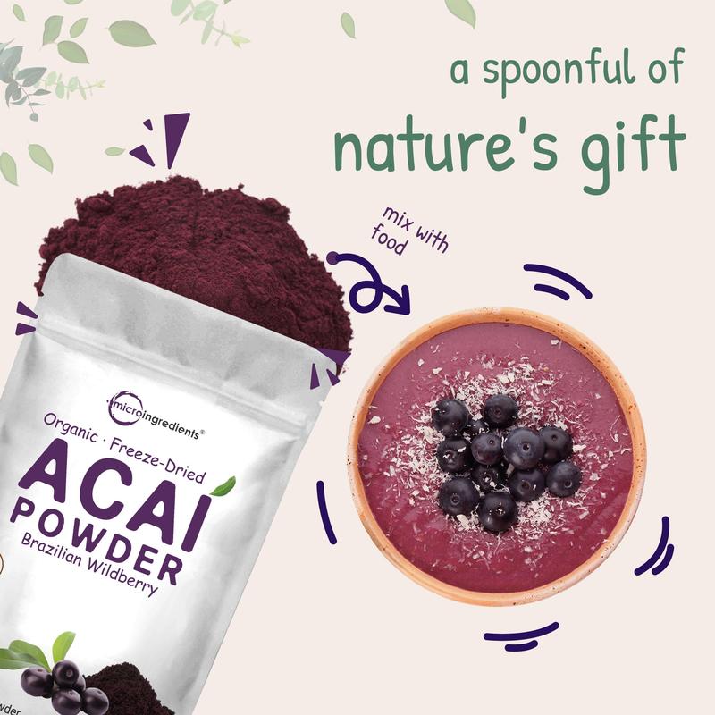 Micro Ingredients Organic Acai Berry Powder, 8oz