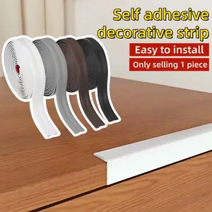 5mx2cm Self-adhesive Flexible Decorative Strip, Vinyl Wall Corner Decorative Strip, Easy To Install, Self-adhesive Molded Decorative Strip, Three in One Design, Flexible PVC Wall Sticker, Modern Home Decoration