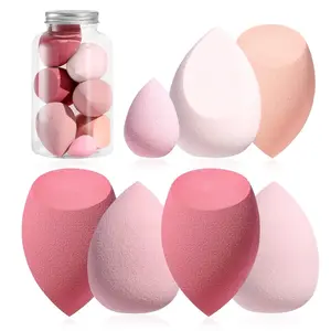 Makeup Sponge Set, 7 Pcs for Liquid, Cream, and Powder, Multi-colored, PINK