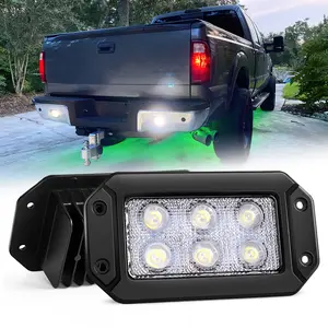 Nilight 2PCS 18w Flush Mount Lights Spot Work Driving Bar Off Road Led Jeep Truck Tacoma Bumper ATV UTV motorcycle light Vehicle
