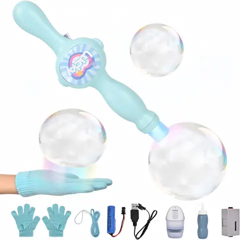 Fog Bubble Wand, Elastic Smoke Bubble Machine, Fun STEM Interactive Science Activity Toy for Parent-Child Play, Holiday Birthday Halloween Thanksgiving Christmas Gifts for Boys Girls