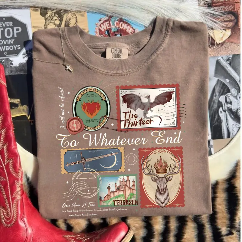 Comfort Colors Throne Of Glass Vintage T-shirt TOG Book Stamps Terrasen T-shirt Fantastic Reader Tee Fantasy Book Lover Gift
