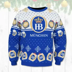 Hofbrau Munchen Christmas Ugly Sweater - Festive Holiday Apparel