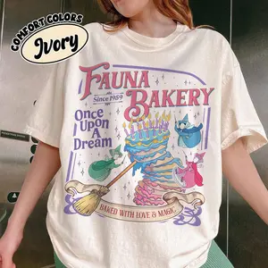 Fauna Bakery Baked With Love And Magic Shirt Comfort Colors, Sleeping Princess Tshirt, Fairy Godmother Tee, Theme Park Family Shirts