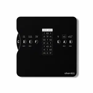 Chordii Roman Numeral Chord Finder Music Theory Circle of Fifths Wheel (Black)