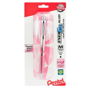 EnerGel® Alloy RT Gel Pen, Pink Barrel BCRF, 1-pk