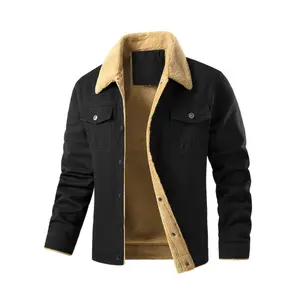 Men's Fashion Trend Cotton Fleece Jacket Workwear Casual Coat
