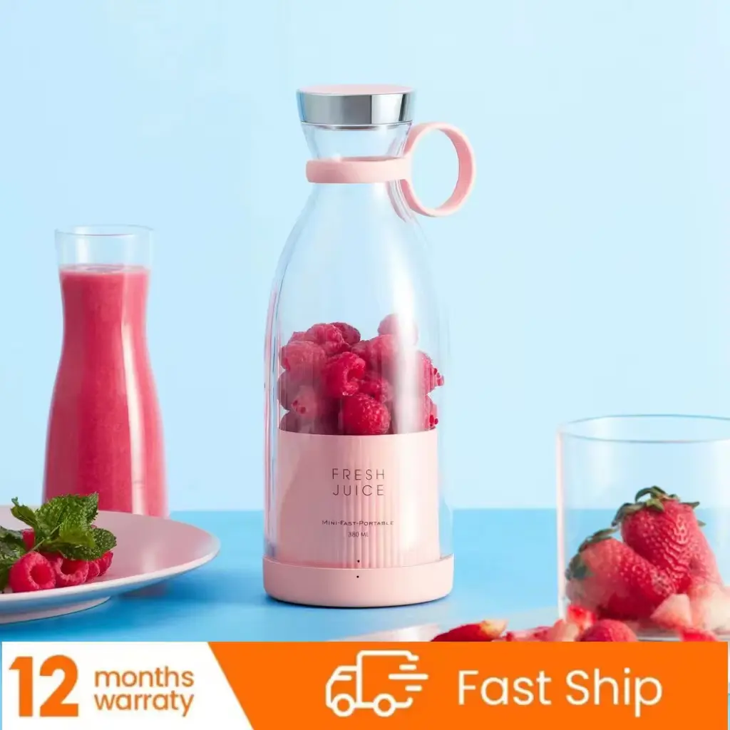 Portable USB Electric Juicer Blender - Compact Handheld, Handheld Wireless, Blend Jar, Button-Activated, Cordless Multi-Functional Mini Blenders for Fruits, Milkshakes & Food Preparation, Compact Handheld Mini Blenders