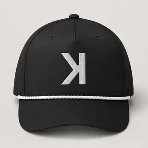 Backwards K Baseball Rope Hat, Unisex Vintage Fit Cap with Classic Rope, Punchout Symbol Sports & Outdoor Accessory