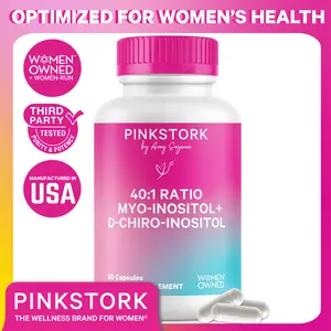 Pink Stork 40:1 Myo-Inositol + D-Chiro Inositol | 1 Month Supply | Inositol for Women | Women-Owned, Vegan, Gluten-Free | Natural Support