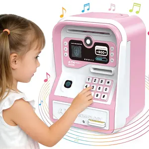 Piggy Bank Toy for Kids Electronic ATM Savings Bank with Password Lock, Coin Cash Money Box for Boys Girls Birthday Christmas Gifts Style