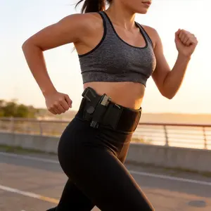 Belly Band Holster for Concealed Carry Abdominal Band Gun Holster Tactical Elastic Waist Pistols Adjustable Belly Wrap IWB OWB Mag Pouch Fits Firearm Handgun Revolvers for Men & Women