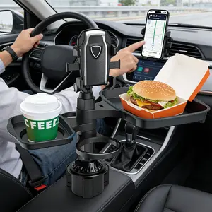 Multifunctional Car Cup Holder & Small Dining Table, 360° Rotating Tray, Universal Phone Holder Car Accessory, Multifunctional Car Organizer, Car Cup Mount