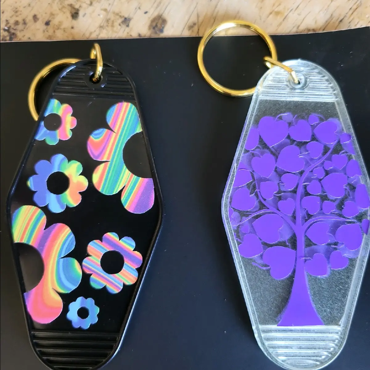 Personalized Hotel Room Keychains - Set of 4
