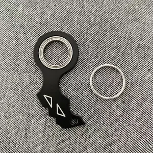 Novelty Functional Karambit Spinner Keychain - Silent Rotating Aluminum Alloy EDC Fidget Toy, Anti-Anxiety Boredom Relief Key Ring, Personalized Daily Carry Accessory