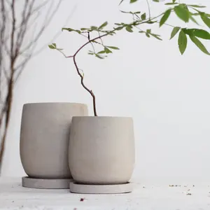 Round cement flower pot Round cement flower pot