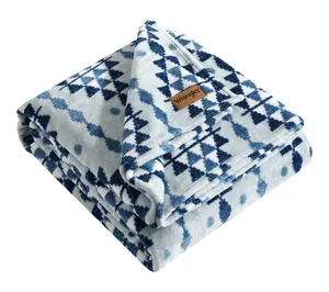 Wrangler Westin Beige Plush-Fleece King Blanket