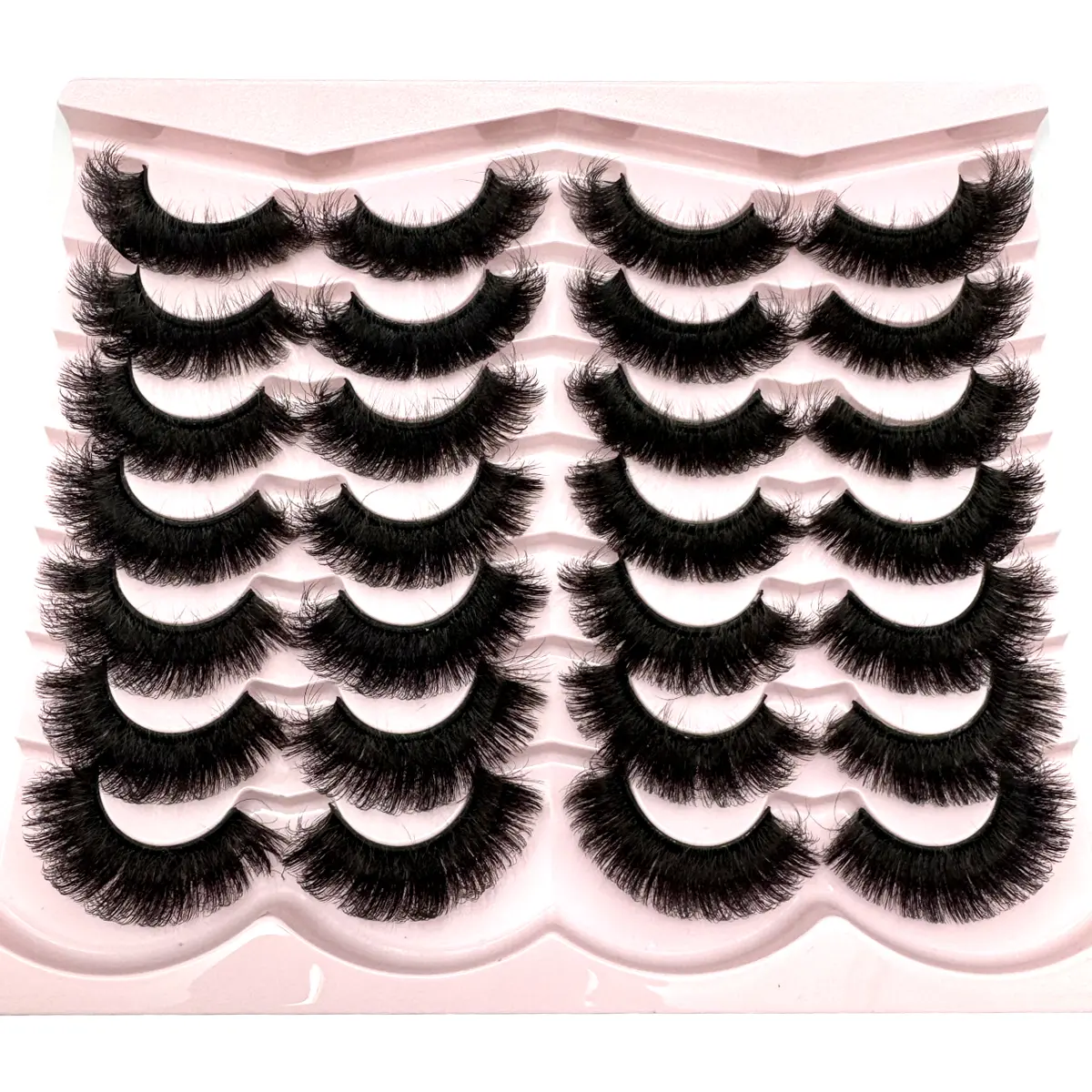 New 14-Pair 8-25mm 3D D-Curl Mink Fake Eyelashes, Soft & Fluffy, Long & Thick, Comfortable & Versatile, Makeup Dramatic Lashes for Eyelash Extensions