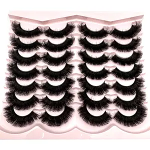 New 14 pairs 8-25mm fake Eyelashes 3D Mink Eyelashes Soft & Fluffy Lashes long Thick & Curled Comfortable Versatile Mink Lashes Natural Dramatic Volume Eyelashes Extension False Eyelashes