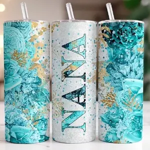Teal and Gold NANA Tumbler