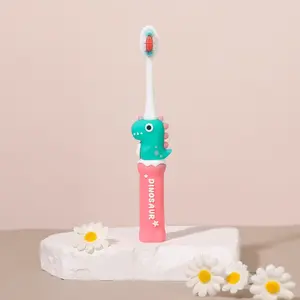 3D Dinosaur Toothbrush for Kids, Soft Bristles Gentle on Gums, Fun Brushing Experience for Ages 3-6, Mom Approved, Baby Happy