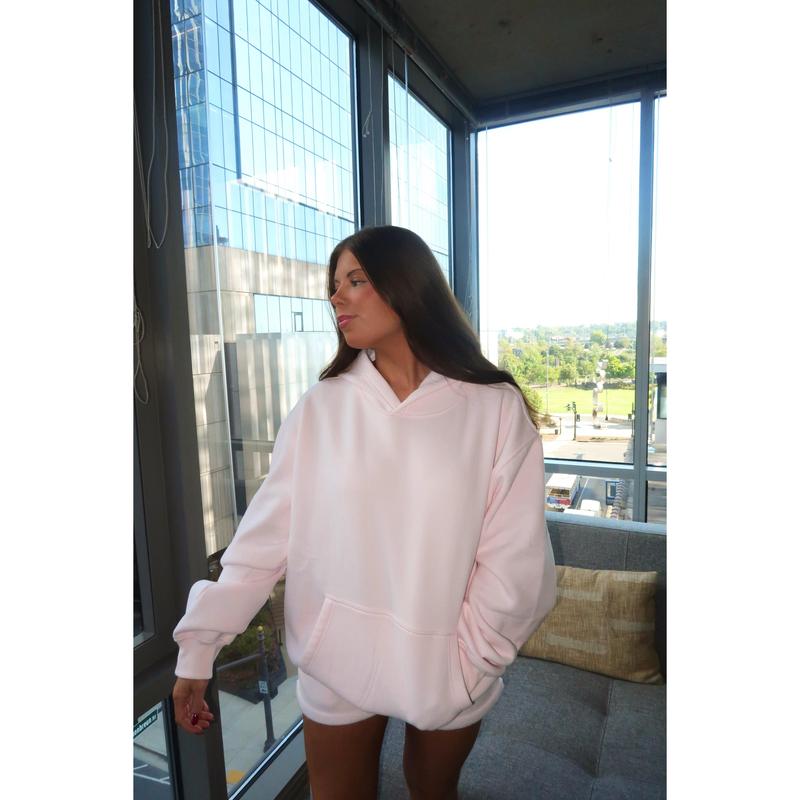 Pale Pink Staple Oversized Hoodie