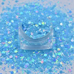 Glitter Box - 10 Full-Size 2oz to 1.5oz Bags of Chunky & Fine Glitter Mixes Unique Assortment for Events & Parties Variety Pack