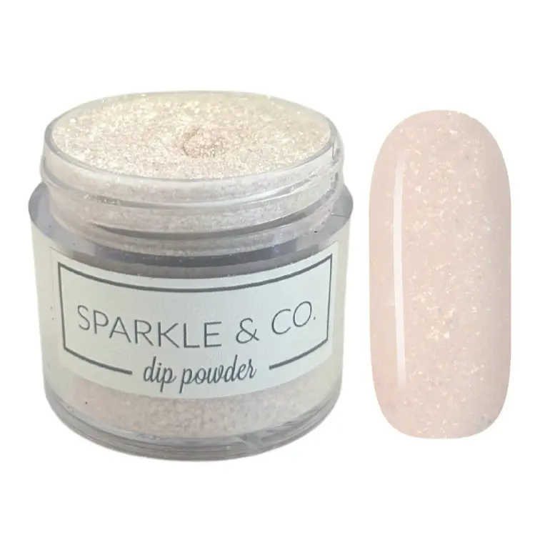 Sparkle & Co. Dip Powders – Secret Menu: Gilded Beige 1 Ounce Dipping Powder  - 1 Jar Lasts 20-25 Manis