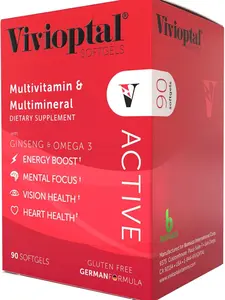 Vivioptal Active with Vitamins and Minerals (90ct) 2 Month Supply - Healthcare, Edible Fitness Supplement